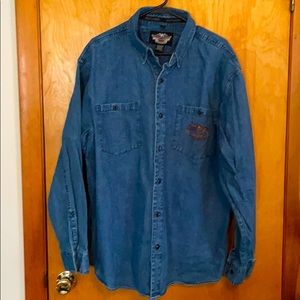 Harley-Davidson Button Down Jean Shirt